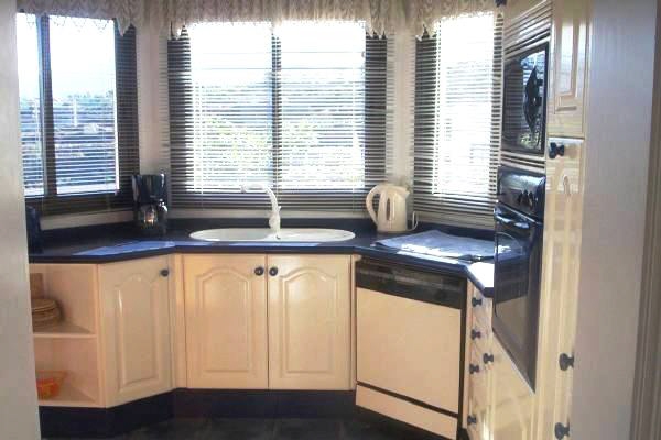 Modern kitchen with lovely views