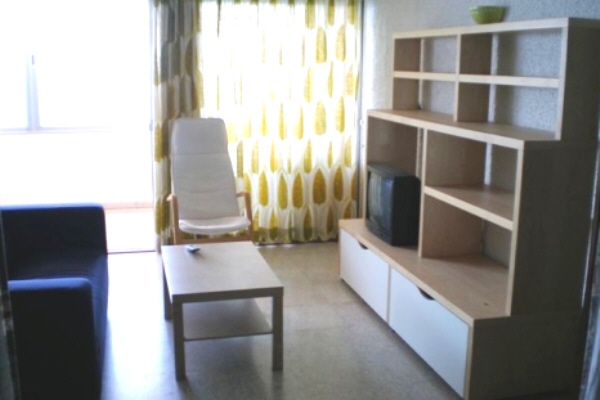 Living room with terrace in the background
