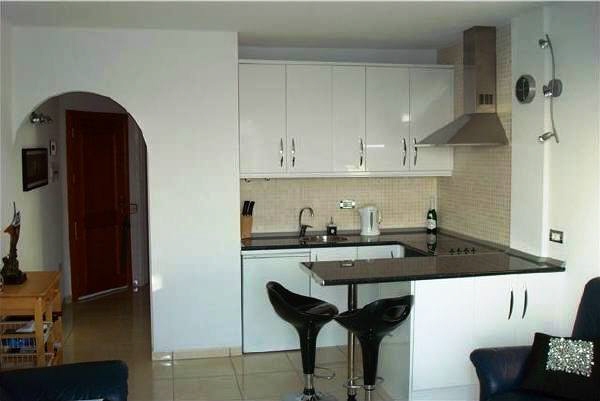 Living-dining area with American kitchen