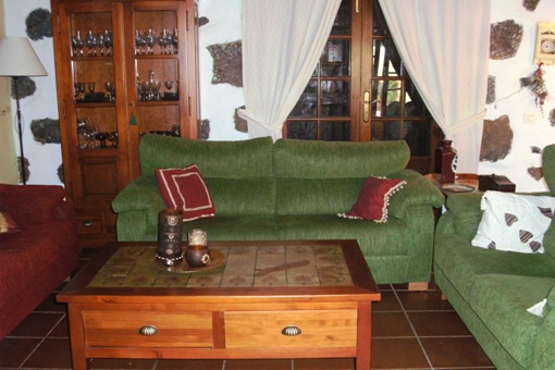 Comfortable living room with nice designed walls