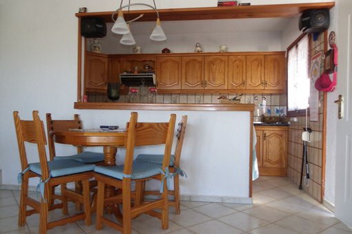 Dining area and the separate kitchen and yet open kitchen