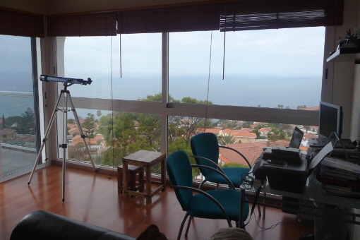 Fantastic views of the sea from the panoramic windows in the living room