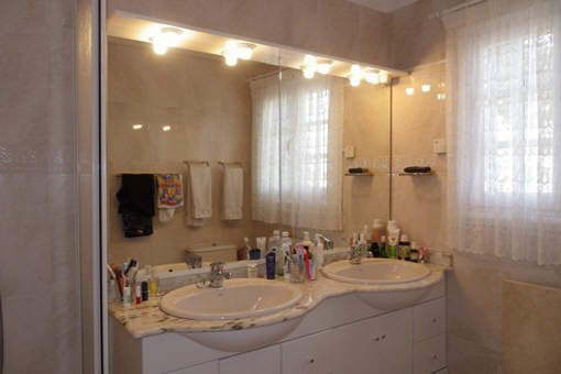Brightly designed bathroom