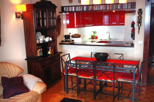 Larg living and dining area with open kitchen