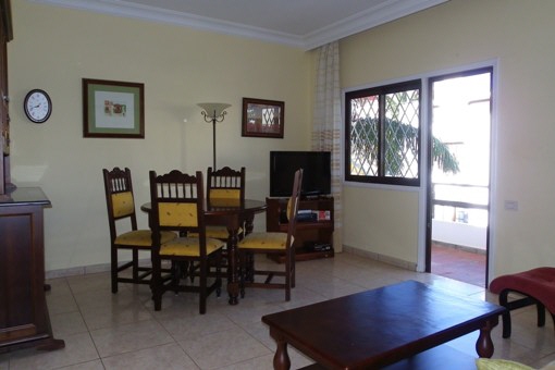 Living- and dining room with balcony
