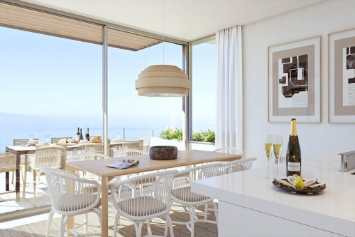 View of the dining area