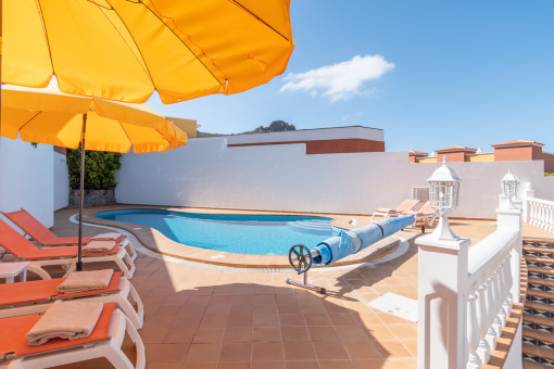 Sunny pool terrace