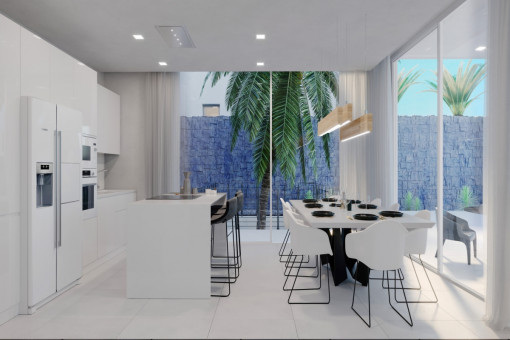 Kitchen and dining area