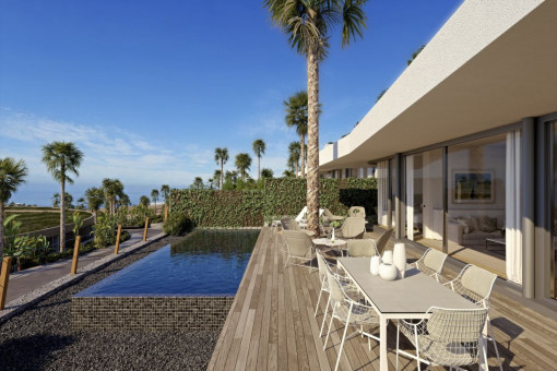 Large outdoor space with pool