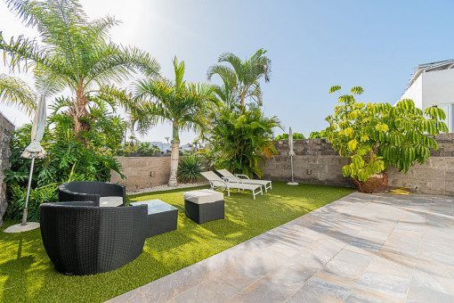 Beautiful green courtyard