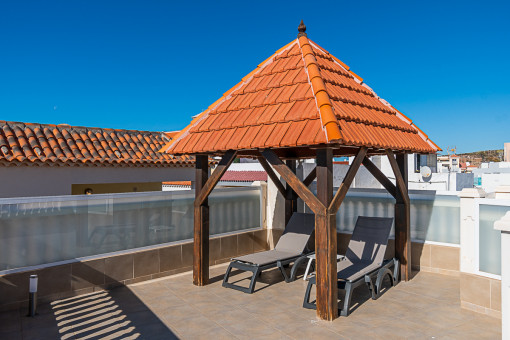 Terrace with pavilion
