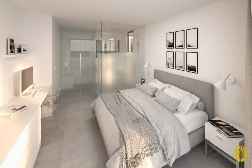 One of 2 bedrooms