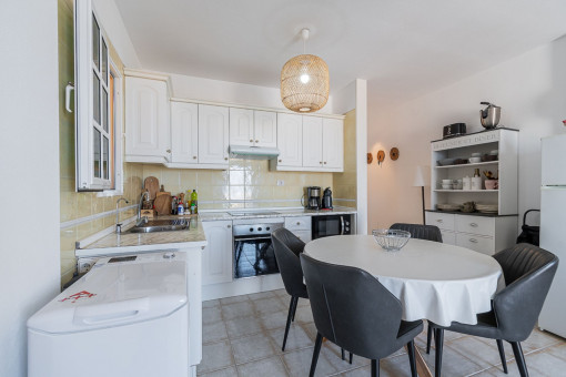 Dining area and kitchen