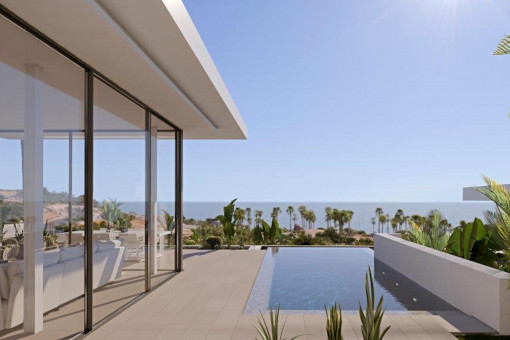 Large terrace with sweeping views