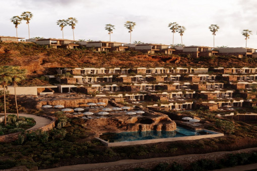 View to the complex and community pool