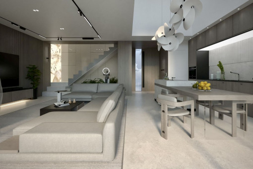 Living and dining area