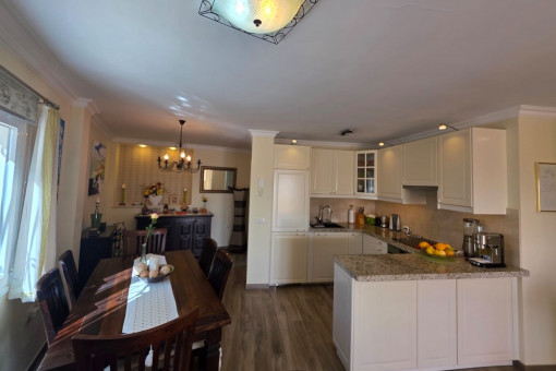 Kitchen and dining area