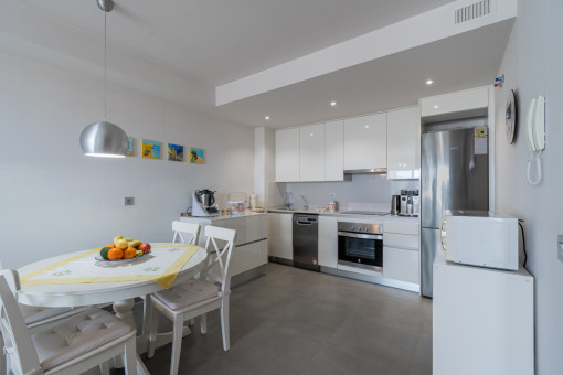 Kitchen and dining area