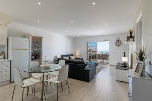 Dining and living area