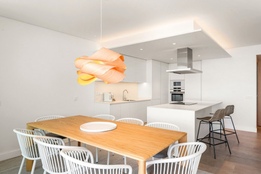 Kitchen and dining area