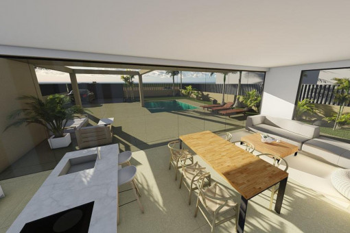 Kitchen and dining area