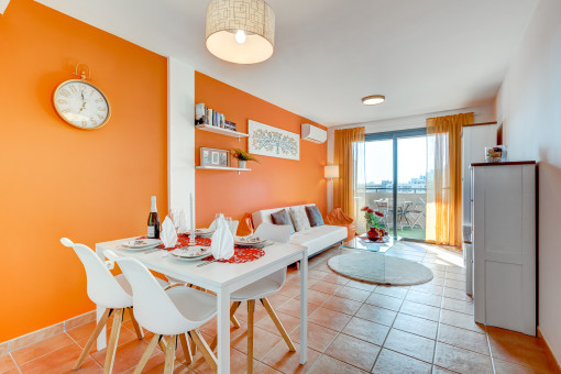 Dining and living area