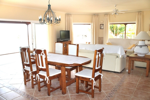 Stylishly decorated dining area