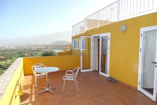 Large terrace with stunning sea views