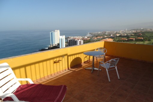 Large terrace with sea views