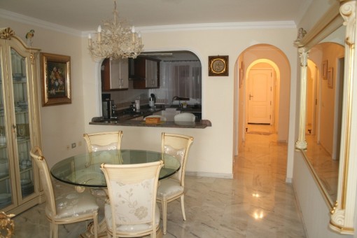 Living room and open kitchen