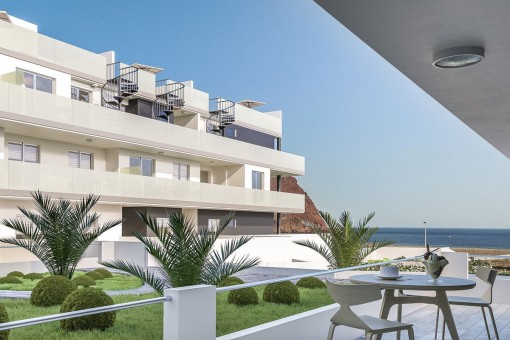 Private terrace with lovely sea views